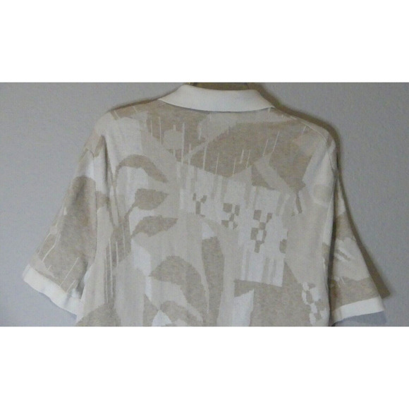 Abercrombie & Fitch Men's SS Button Front Sweater LG Neutral Academia Abstract - Picture 7 of 9